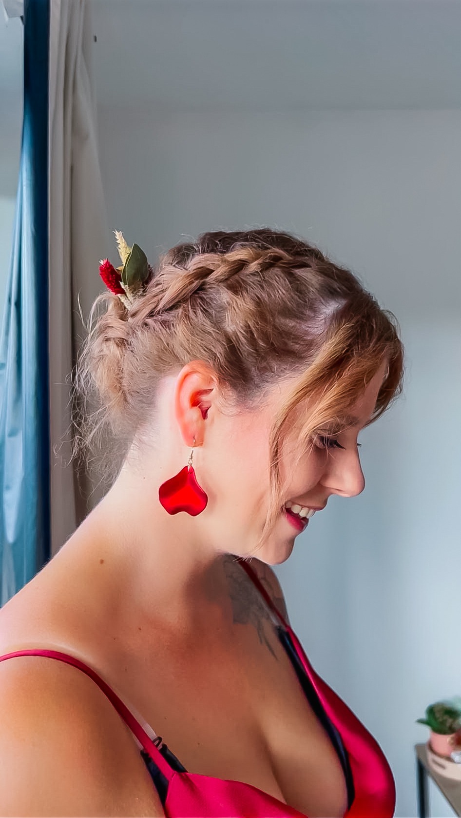 bobby pin met droogbloemen haarschuivertje met droogbloemen