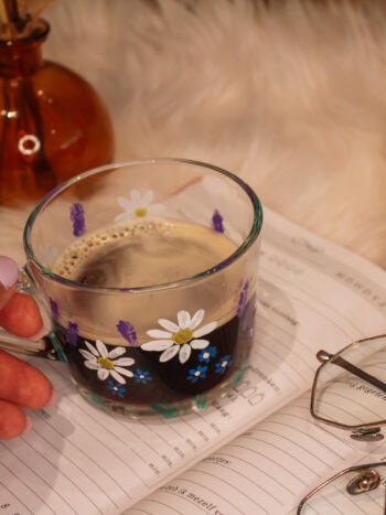 handgeschilderde koffietas