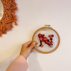 workshop borduren met droogbloemen