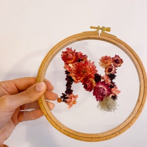 workshop borduren met droogbloemen