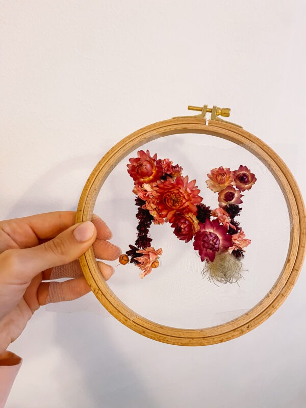workshop borduren met droogbloemen
